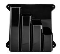 Cable Tie Organizer - 4 Pockets Aluminum Wall Mounted Universal Rack, Zip Tie Storage Holder, Workshop Utility Shed Basement Warehouse Fastener Panel | For Enclosed Race Trailer Workshop Shed Basement