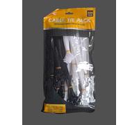 Cable Tie Set 500PK Black and White Nylon, 320pcs 100 x 1.8mm 80pcs 200 x 3.6mm 60pcs 300 x 3.6mm 20pcs 200 x 5.2mm 20pcs 300 x 5.2mm