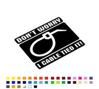 Cable Tie Technician Car Sticker, Vinyl Decal Sticker, Funny Car Sticker, Window Bumper Sticker, Funny Caravan Campervan Sticker, JDM Sticker, 180mm