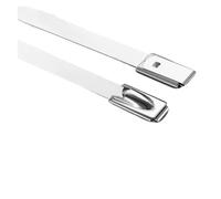 Cable Ties 100/10Pcs 304 Stainless Steel Cable Ties 4.6mm Heavy Duty Self-Locking Zip Tie Multi-Purpose Metal Exhaust Wrap(4.6x100mm,10PCS)