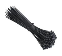 Cable Ties 100 PCS Self-Locking Plastic Nylon Tie Black Fastening Strap Cable-Tie-Set Cable Zip Tie Fastening Ring Zip Wraps Strap Tie for Home Office(4x200(Black) 100pcs)