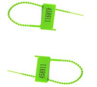Cable ties,1000 Numbered Tamper Proof Plastic Fire Extinguisher Safety Tags Zip Tie Pull Tites Security Seals Tear Off (Green)