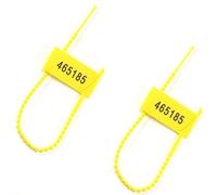 Cable ties,1000 Numbered Tamper Proof Plastic Fire Extinguisher Safety Tags Zip Tie Pull Tites Security Seals Tear Off(Yellow)
