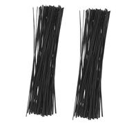 Cable ties,1000pcs Iron Core Binding Wire Bread Ties Flower Cable Ties Wire Fixing Straps Green Ties Iron Wire Ties PVC Coated Wire Garden Tie Wire (Color : Black, Size : 0.1X0.18X15CM)