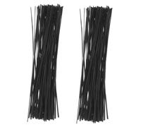 Cable ties,1000pcs Iron Core Binding Wire Bread Ties Flower Cable Ties Wire Fixing Straps Green Ties Iron Wire Ties PVC Coated Wire Garden Tie Wire (Color : Black, Size : 0.1X0.18X20CM)