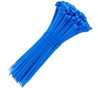 Cable Ties, 150mm x 3.6mm, Pack of 200, Blue Premium Nylon Zip Ties, Multi-Purpose Plastic Tie Wraps, Secure Self-Locking Mechanism, for Home, Garden, Office and DIY
