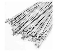 Cable Ties 20/100Pcs Stainless Steel Cable Ties Reusable Self-Sealed Fastening Rings Tie Multi-Purpose Metal Hardware Organizer(4.6x200mm,60PCS)