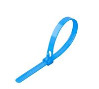 Cable Ties 20pcs Plastic Reusable Cable Zip Ties Releasable Nylon Adjust Loose Slipknot Recycle Detachable Bundle for Home Office(Blue,8x300mm)