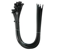 Cable Ties, 50Pack Plastic Cable Ties 450mm×4.8mm, Heavy Duty Strong Nylon Premium Self Locking 17.72 inch/45cm, Extra Long Zip Tie Wraps for for Tidy Wires Workshop Home & Garden (Black)