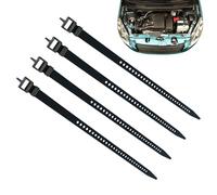 Cable Ties - Pack of 4 Adjustable Mounting Tools for Cables, Cable Management Ties with Buckle, for Travel, Skiing, Camping, Outdoor, Luggage, Sports Equipment