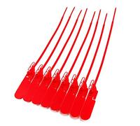 Cable ties,Pull Tight Security Seal Tear Off Plastic Tag Numbered Pull Tites Secure Label(100pcs X Red)