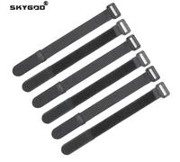 Cable Ties Reusable Self Adhesive Black Width 20mm Nylon Strap Reverse Buckle Line Wire Organizer Hook Loop Bundle Fastener 20x400mm 10 pieces