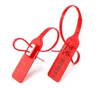 Cable Ties, Reusable Self-Locking Cable Ties Red Pack of 100 Numbered Security Seals