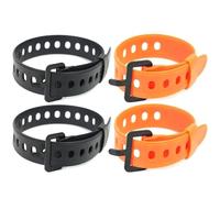 Cable Ties Rubber Tension Strap High Strength Cargo Belt Sport Water Bottle Compact Ties for Flashlight Luggage Air Pump Stick Zip Management(Orange Short)