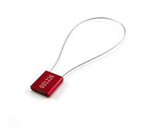 Cable ties,Security Seals Cable Seals Security Cable Ties Cable Tags Metal Tag Seals Aluminium Alloy Wire Cable Seals(100pcs X Red)
