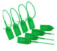 Cable ties,Security Tag Pull Tites Security Seals Secure Anti-Tamper Tag Numbered Disposable Self-Lock Strap for Fire Extinguisher (1000 X Green)