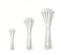 Cable Ties Set - 250 Pack Adjustable Zip Ties Set, White Tie Wraps for Home, Office, Garden, Heavy Duty Nylon Cable Ties with 3 Sizes 4''/100mm×2.5mm, 9.84''/250mm×3.6mm, 17.72''/450mm×4.8mm