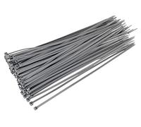 Cable Ties Strong Grey/Silver Ideal for Wheel Trims Various Sizes & Quantities 300 x 4.8mm Pack of 50