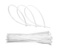 Cable Ties White 100/140/200/250/300mm Nylon Zip Tie Wraps Strong 11 Sizes for Home, Office and Industrial Use Multi-Purpose Cable Management (100, 9 x 600mm)