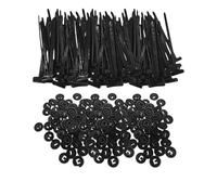 Cable Ties Wholesale Cable Tie Buckle Nylon Universal Self-Locking Zipper Bracket Clamping Bands for Car Repair Fix Wires Tie Accessories(50 Sets (100pcs))