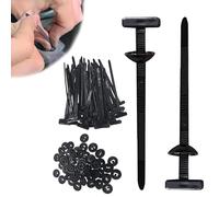 Cable Ties, Zip Ties, 60/120 Pcs Reusable Black Zip Ties with Cable Tie Buckle, Universal Fasteners for Car Daily Fixing, Durable for Car Daily Auto Fixing (120)