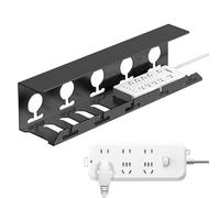 Cable Tray, Punch-Free Cable Under the Desk, Pluggable Row Storage for Wires and Data Cables, Fixed and Organised Artifact, Cable Storage, Cable Collection Rack