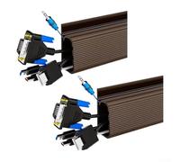 Cable Trunking, Desk Cable Management Rack Computer Cable Management Artifact Wire Fixing Slot, Cable Concealer Raceway For Home And Office(Brown)