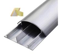 Cable Trunking Kit, Aluminum Alloy Half Round Cable Cover, Multicolor, Multiple Sizes, 1m(Silver-NO.12-W-112mm(4-41/100in))