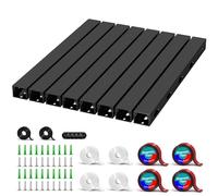 Cable Trunking - Magnetic Cable Management Under Desk with Upgraded Aesthetic Large Hole, Cable Raceway Kit for Hiding Computer, Gaming Desk, Network, TV, Power Cord - 8x15.7in Black