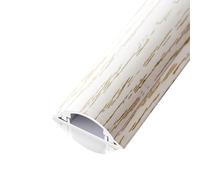 Cable Trunking Self Adhesive, 1m Aluminum Alloy Half Round, Pack Of 2, Multiple Sizes, Multicolor(White,4#)