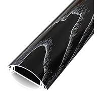 Cable Trunking,Self-Adhesive Cord Cover,Half Round,Electrical Cable Management Solution,Desk Cable Management Solution,Decorative Wire Hider,for Office,Home,Workshop,Warehouse,Concert,Black Wood G