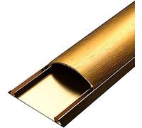 Cable Trunking,Self-Adhesive Cord Cover,Half Round,Electrical Cable Management Solution,Desk Cable Management Solution,Decorative Wire Hider,for Office,Home,Workshop,Warehouse,Concert,Gold,NO.4,Co