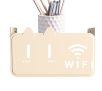 Cable Wall Mount | Acrylic Router Holder Adhesive Back for Wall Mount, Space Saving Cable Shelf, Multi-Function Decorative Router Holder