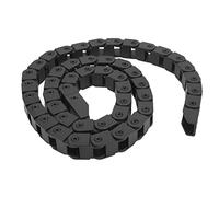 Cable Wire Carrier Drag Chain Black Plastic Wear Resistant Nylon Drag Chain with End Connectors for CNC Machine Tools and Robotics 1 Meter Length