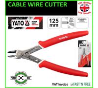 CABLE WIRE CUTTER 125mm 5" Yato Professional STAINLESS STEEL 3mm AWG 20-18