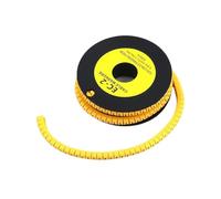 Cable Wire Marker 1000PCS EC-0/1 Cable Wire Markers A-Z Colored Numbers Letters for 0.5-2.5mm²(E-0-0.75,T (1000PCS) Yellow)