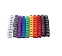 Cable Wire Marker Cable Marker Wire Label EC-0 EC-1 500pcs Mark Number 0 to 9 Colored 2.5 sqmm Insulation PVC Labels(2.5m)