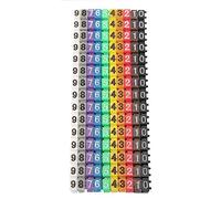 Cable Wire Marker Kit, Colorful Wire Numbering Kit Digital Number Tube Wire Number Label Tube Clip on Cable Identification Numbers Marker for Marking (150PCS KCM-1.5MM 1.5 square)