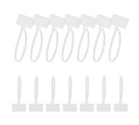 Cable Zip Tie with Tag 100 Pcs Wire Zip Ties with Label Self-Locking Plastic Nylon Cable Ties with Write On Label Multicolor Small Zip Tie Label Tags for Wire Marking Organizing (White)