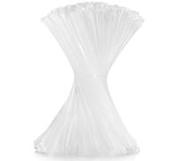Cable Zip Ties 12 inch Cehony 500 Pack White Cable Ties 300mm x 4.5mm Heavy Duty 50lbs Tensile Strength Nylon Plastic Clear Zip Ties for Outdoor Multi-Purpose Self-Locking UV Resistant Wire Ties Wraps