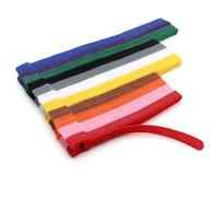 Cable Zip Ties 200pcs Releasable Cable Ties Plastics T-type Hook Loop Wrap Zip Bundle Fastener Straps Detachable Wire Organizer(Brown,250mm x 200pcs)