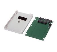 Cablecc 1.8' Micro SATA 16pin SSD to 7mm 2.5' SATA 22pin Hard Disk Case Enclosure, White