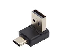 cablecc 10Gbps USB 3.0 Type A Male to USB 3.1 Type C Male Data Charger Adapter 90 Degree Down Angled for Laptop Phones