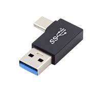cablecc 10Gbps USB 3.0 Type A Male to USB 3.1 Type C Male Data Charger Adapter 90 Degree Right Angle for Laptop Phone