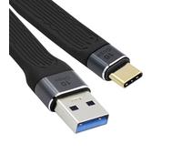 cablecc 10Gbps USB 3.1 Type C Male Host to USB3.0 Type A Male Flat Slim FPC Data Cable for Laptop & Phone