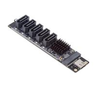 cablecc 10Gbps USB-C 5 Ports Type-C to 6Gbps NGFF B+M Key SATA Adapter Converter PM Port Multiplier Selector JMB575 JMS580