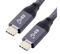 Cablecc 10Gbps USB-C USB 3.1 Type C Gen2 Male to Male Data Video 100W Cable with E-Marker for Tablet & Phone & Laptop (50cm)