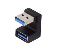 Cablecc 10Gbps USB3.0 Male Opposite U Shape Back Angled to Female Extension Power Data Video Adapter