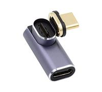 Cablecc 140W Magnetic Connector USB4 40Gbps USB4 Type C Male to Female Low Profile Right Angled Power Data 8K Video Adapter for Laptop Phone