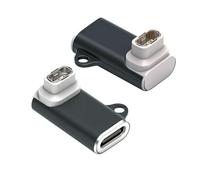 cablecc 2-Pack USB-C Female Smart Watch Charging Adapter to 3-Pin Compatible with Gaochi Pace Pro Watch Adapter (Gray)
